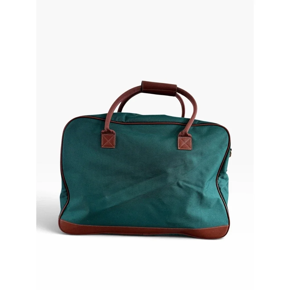 VTG Ralph Lauren Large Travel Shoulder Duffel Bag Classic Green & Brown NEW